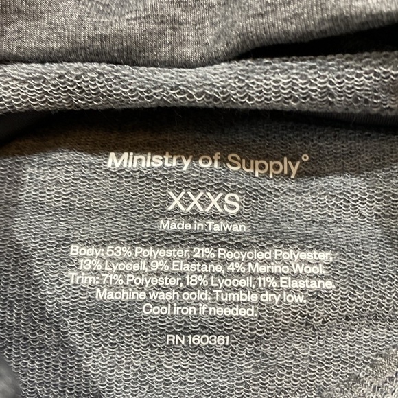 NWT Ministry of Supply Fusion Terry For All Hoodie in Classic Grey Heather XXXS - Picture 8 of 9
